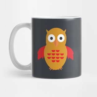 Yellow & Red Owl Mug